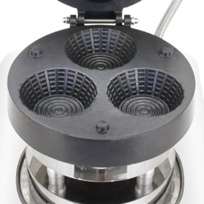 Mini Waffle Maker Machine - 상업용 3구 아이스크림 와플 콘 메이커