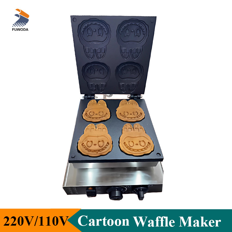 Mini Waffle Maker Machine - 전문 만화 모양 와플 제조기 전기